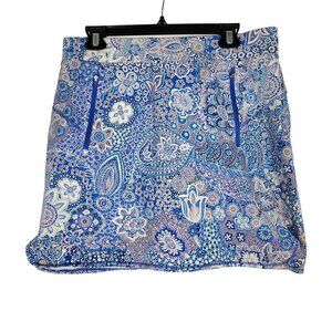 T by Talbots Women's Floral Vibrant Golf, Active Wear Stretch Skort Size L